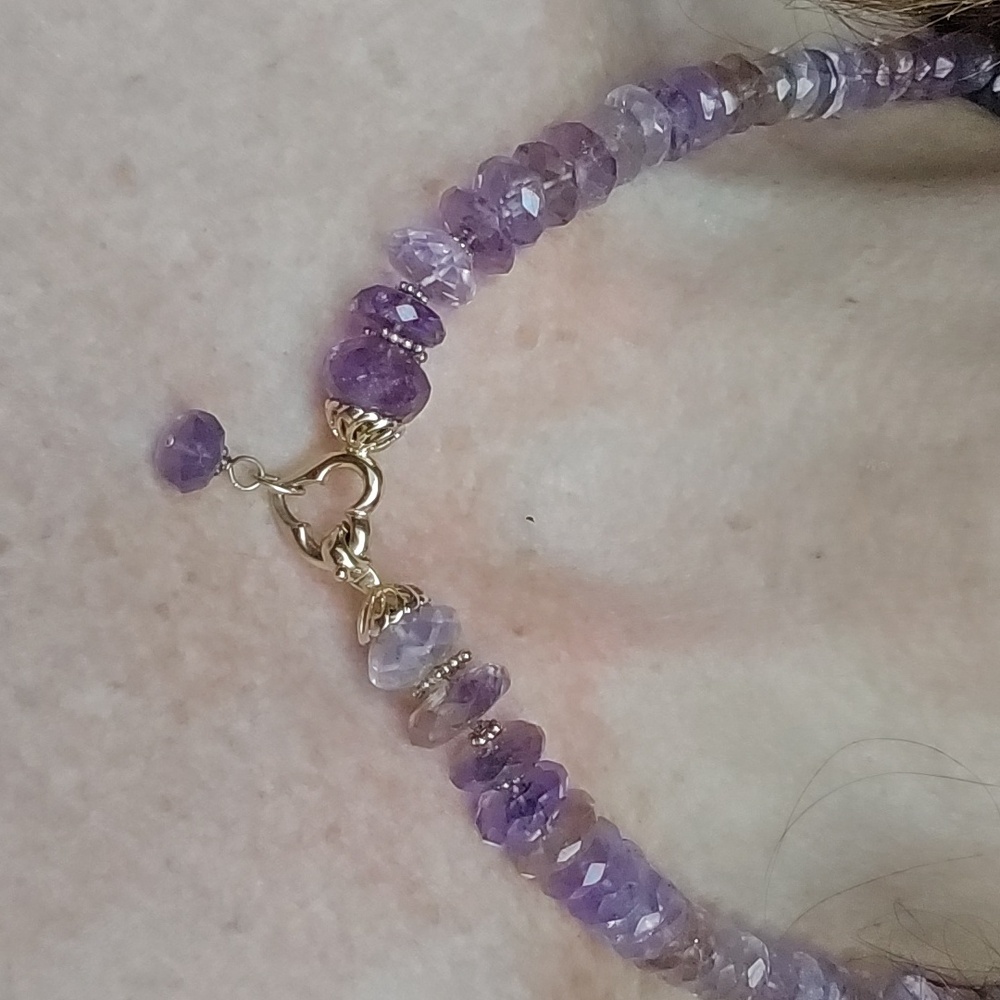 14KT Faceted Ametrine Necklace - Picture 2 of 11